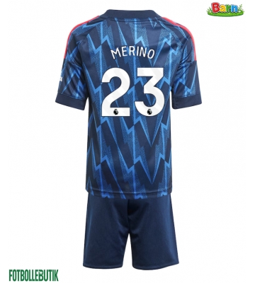 Arsenal Mikel Merino #23 Bortaställ Barn 2025-26 Kortärmad (+ Korta byxor)